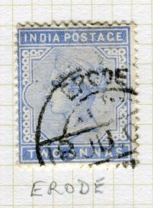 INDIA; Early QV issue with fine POSTMARK, Erode