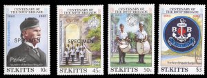 St. Kitts #108-111S, 1983 Centenary of the Boys Brigade, set of three, overpr...