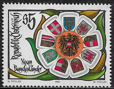 Austria #1518 MNH Stamp - Federal And State Arms