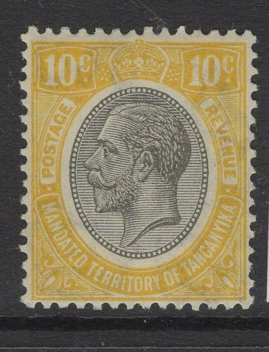 TANGANYIKA SG94 1927 10c YELLOW MTD MINT