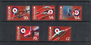 Gibraltar: 2014, 50th Anniversary of the Red Arrows,  Aviation,   MNH set.