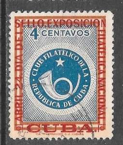 Cuba 570: 4c Emblem, Philatelic Club of Cuba, used, F-VF