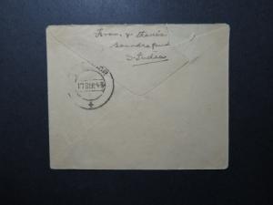 India 1943 1.5 Anna Postal Stationery Cover to Ceylon (II) - Z11686