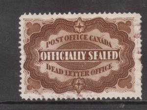 Canada #OX1 Very Fine Used With Usual Light Creases