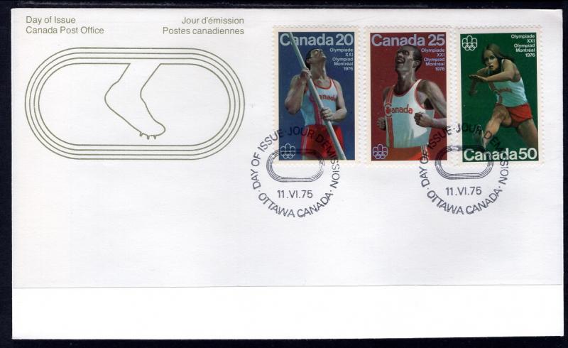 Canada 664-666 Olympics Canada Post U/A FDC