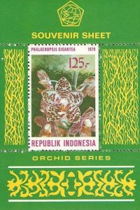 Indonesia 1979 MNH Stamps Souvenir Sheet Scott 1047a Flowers Orchids