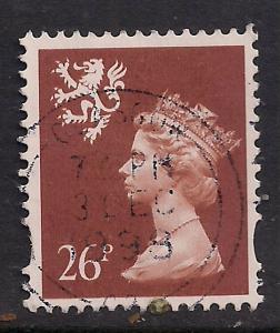 Scotland GB 1997 QE2 26p Chestnut Machin 2 Bands SG S 91 ( k606 )