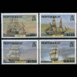 MONTSERRAT 1986 - Scott# 618-21 Clipper Ships Set of 4 NH