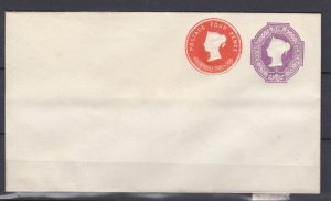 GB QV 4d Plus 6d Postal Stationery Envelope BP8647