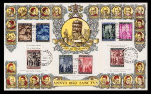 VATICAN CITY 1946 Sc 132-139 Complete Set Pictorial First Day Cover FDC