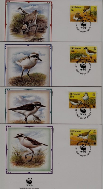 St.Helena 593-98 FDC WWF-93/Birds