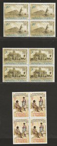 TRINIDAD & TOBAGO SC# 188-90  BLOCKS/4   FVF/MNH