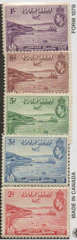 Papua New Guinea C5-C9 Set Mint hinged