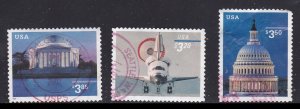 US Priority Mail Issues 3281, and 3647, Used 