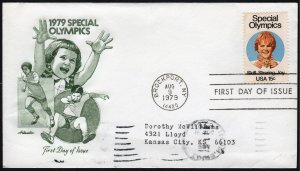 SC#1788 15¢ Special Olympics: Artmaster (1979) Addressed