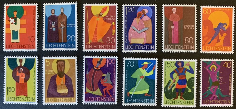 Liechtenstein 1967-71 #430-40,433a MNH. Saints