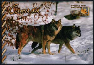 Canada UX120 Postcard MNH Timber Wolf, Barcode