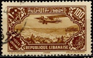Lebanon; 1930: Sc. # C48: Used Single Stamp
