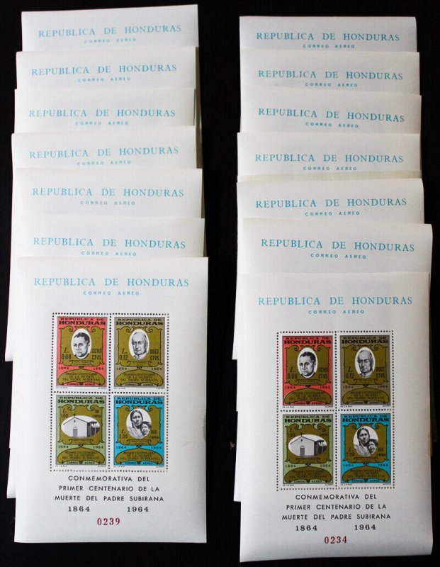Honduras Stamps # C376A Sheets MNH Hoard of 50 Scott Value $1,000.00