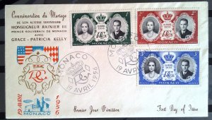 Monaco FDC - Royal Wedding - Apr.19.1956