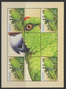 AUSTRALIA SG3270 2009 AUSTRALIAN SONGBIRDS 55c SHEETLET MNH