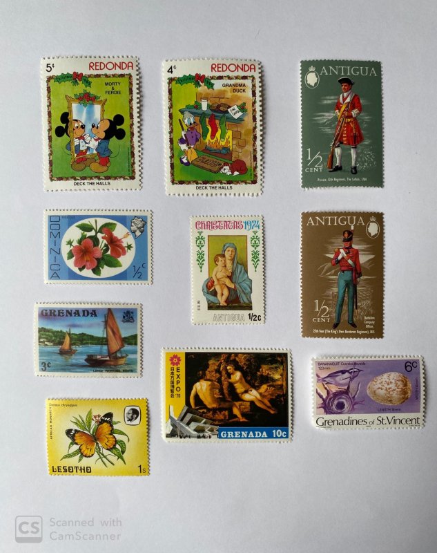 LOT OF 10 STAMPS, MNH , DIFFERENT COUNTRIES, & TOPICS