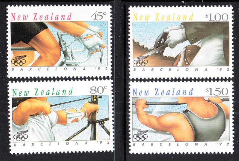 New Zealand 1992 MNH Scott #1100-#1103 1992 Summer Olympics Barcelona Cycling...