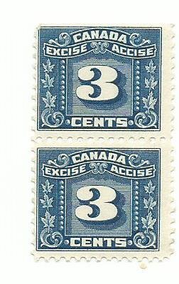 Canada 3 cent excise Pair (1)   Mint NH  PD