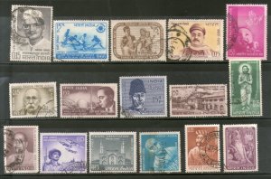 India 1966 Used Year Pack of 16 Stamps High Court Family Planing Hockey Atomi...