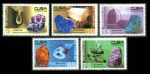 CUBA Sc# 4413-4417  MINERALS geology rocks CPL SET of 5  2004 MNH