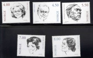 Norway Scott 1277-1281 MNH** 2001 Entertainer set