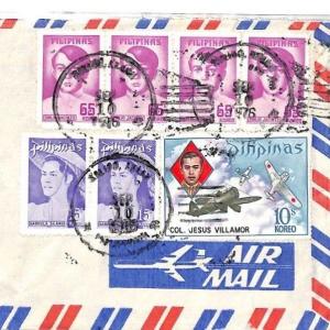 PHILIPPINES Cover *BISHOP AKLAN* Air Mail 1976 MIVA Pilot FIGHTER PLANE CF302