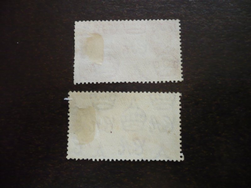 Stamps - Gibraltar - Scott# 112, 113 - Used Partial Set of 2 Stamps