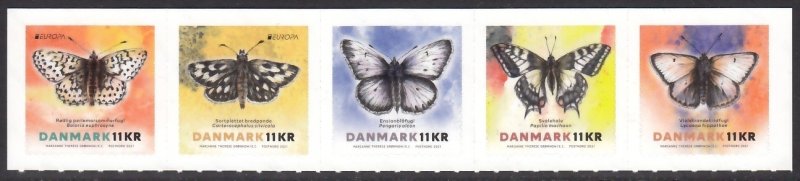 DENMARK 2021 EUROPA CEPT BUTTERFLIES PAPILLONS SCHMETTERLING S/A