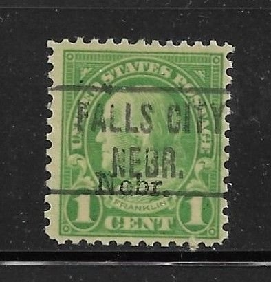 NE Precancels: Falls City 466; Better Type CV $3; 1c Nebr. Issue #669