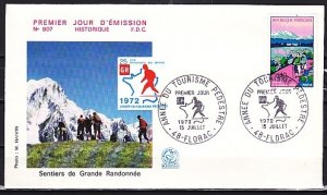 France, Scott cat. 1349. Hiking issue. First day cover.  ^