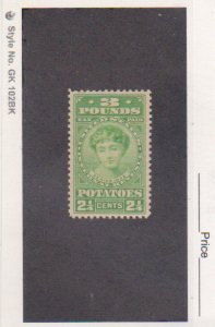 U.S. Revenue Potato Tax Stamp Scott # RI-3 - 2 1/4 cent / 3 Pound 1935 issue MNH