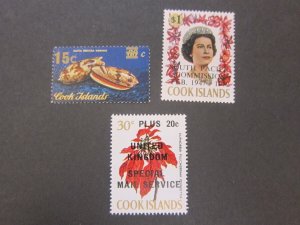 Cook Islands 1971 Sc 296B,349,528 MNH