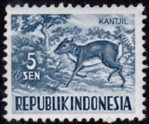 Indonesia 424 - Mint-NH - 5s Java Mouse-deer (1956) (3)