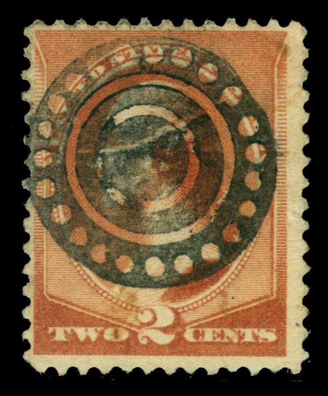 US 1883  Washington  2c red brown  Scott # 210  used w/ superb FANCY CANCEL 
