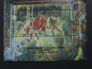 PHILIPPINES-2001-INTERNATIONAL STAMPS COLLECTING MONTH MNH S/S VERY FINE