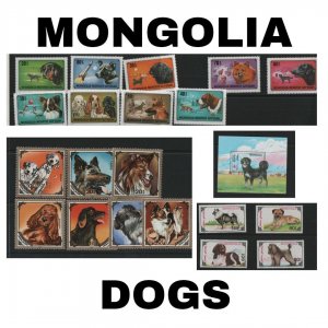 Thematic Stamps - Mongolia - Dogs - Choose from dropdown menu