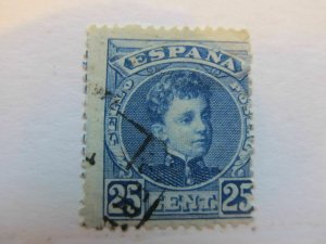 Spain Spain España Spain 1901 King Alfonso XIII 25c fine used stamp A5P1F128-