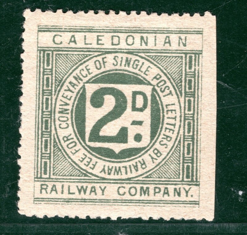 GB Scotland CALEDONIAN RAILWAY KEVII Letter Stamp 2d Mint S2WHITE34