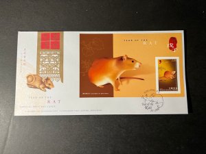 2008 Hong Kong First Day Cover FDC Stamp Sheetlet Lunar New Year of the Rat 6