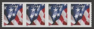 US 4393 Old Glory 44c coil strip 4 APU MNH 2009