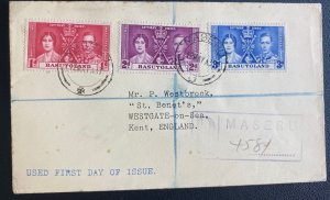 1937 Maseru Basutoland First Day Cover To England King George VI Coronation