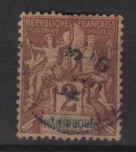 Martinique 1892 - Scott 34 used - 2c, Navigation & Commerce