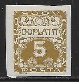 Czechoslovakia J1 5h Postage Due single MNH