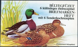 Hungary 3138a booklet,MNH.Michel 3972A,3974A MH. Ducks 1988.Anas crecca,penelope